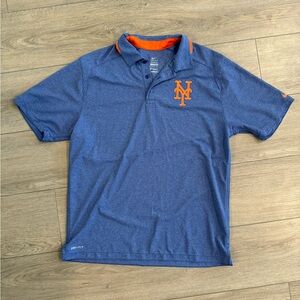 Nike MLB Blue and Orange Polo Shirt